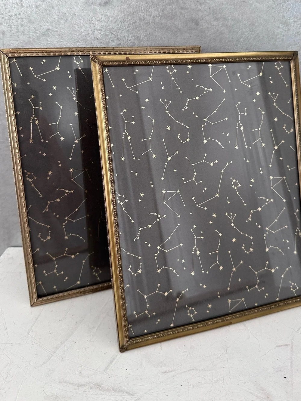 2 Vintage ORNATE MCM Gold Metal 8x10 Photo Picture Frame's
